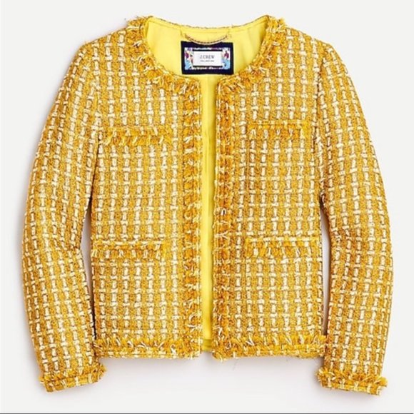 NWT J. Crew Collection Jacket in English Golden Tweed Blogger Favorite Size 4